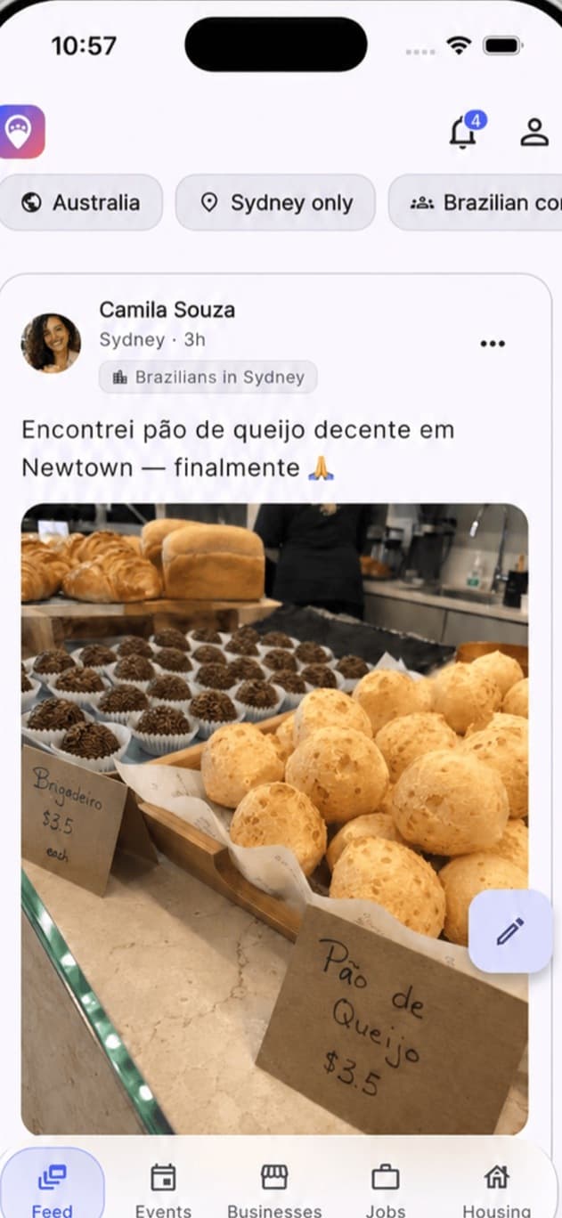 Nyvo community feed